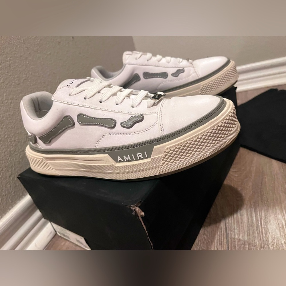 Used white and grey AMIRI shoes